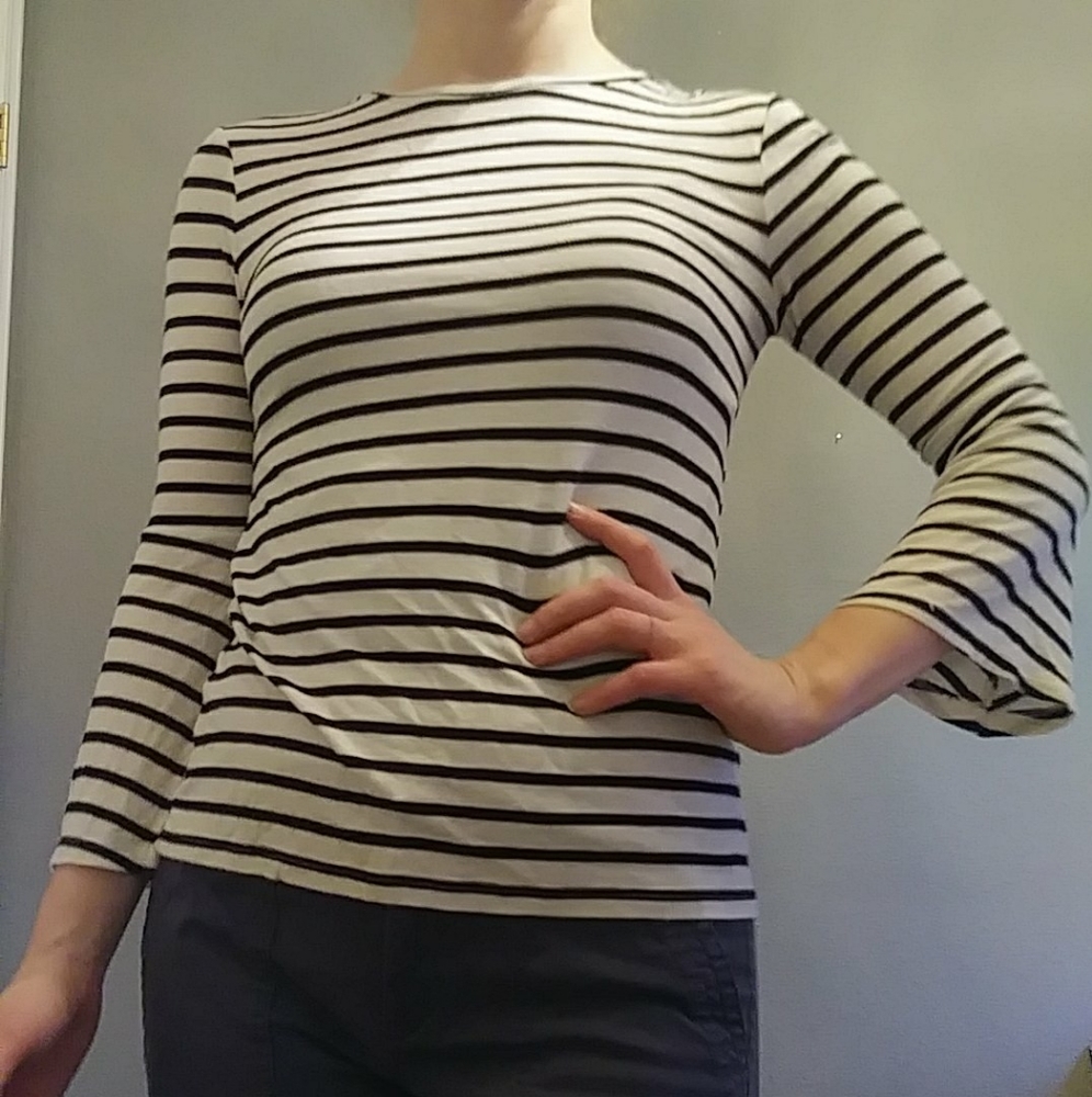 Jersey bell sleeve top